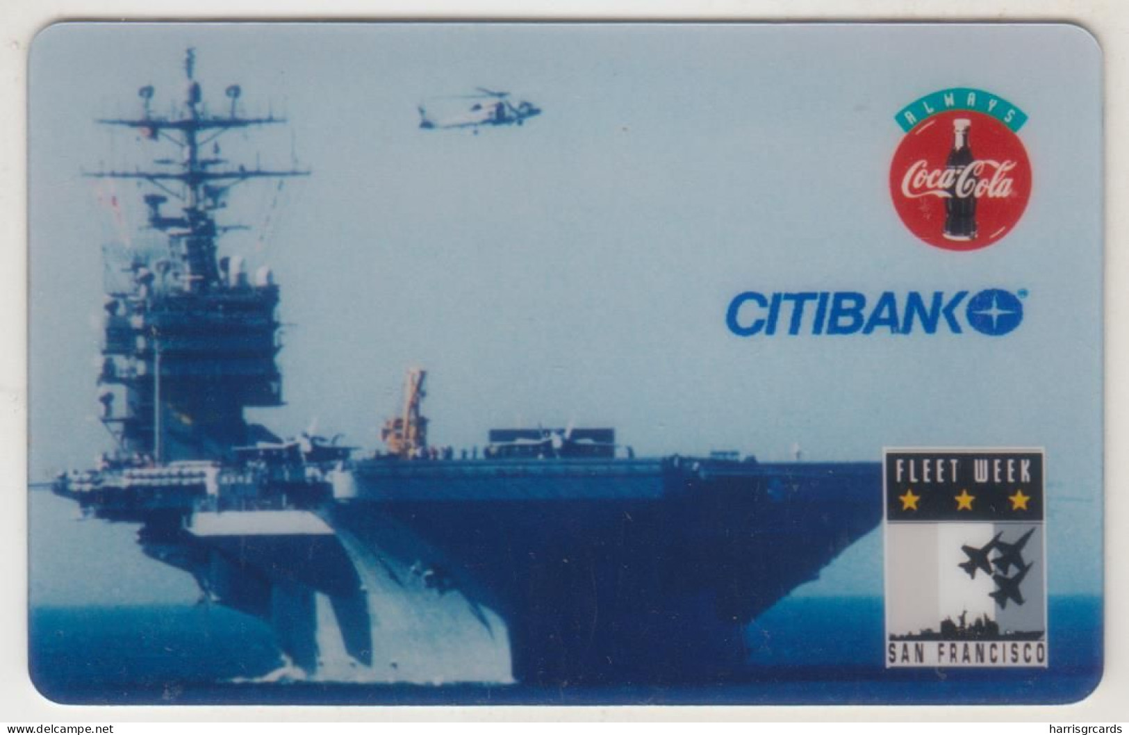 USA - Fleet Week 1995 / United Airlines, (Coca Cola),HT Technologies Prepaid Card 10 U, Tirage 5.000, Mint - Autres & Non Classés