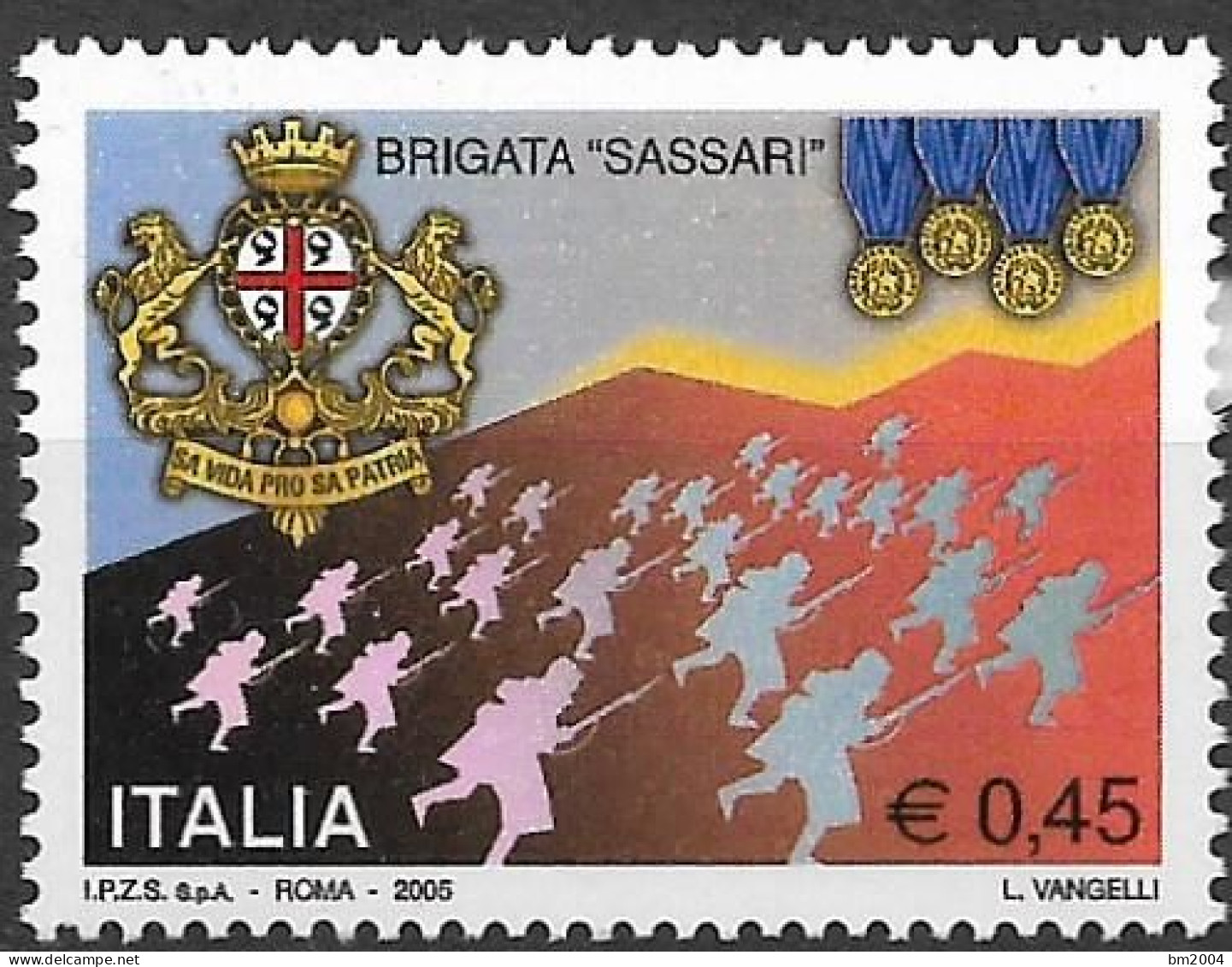 2005  Italien  Mi. 3017**MNH  Staatliche Institutionen (XVII): Brigade „Sassari - 2001-10: Mint/hinged