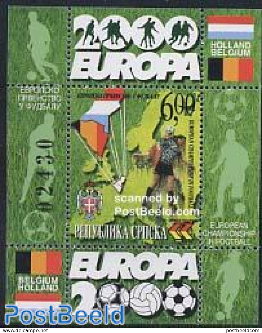 Bosnia Herzegovina - Serbian Adm. 2000 Eur. Football Games S/s, Mint NH, Sport - Various - Football - Maps - Geografia
