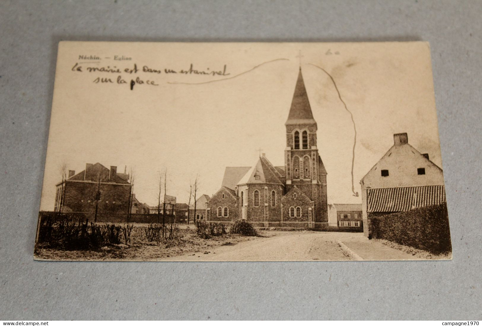 CPA - NECHIN Néchin ( ESTAIMPUIS ) - EGLISE ( VOIR TEXTE - MAIRIE DANS L'ESTAMINET ) - Estaimpuis