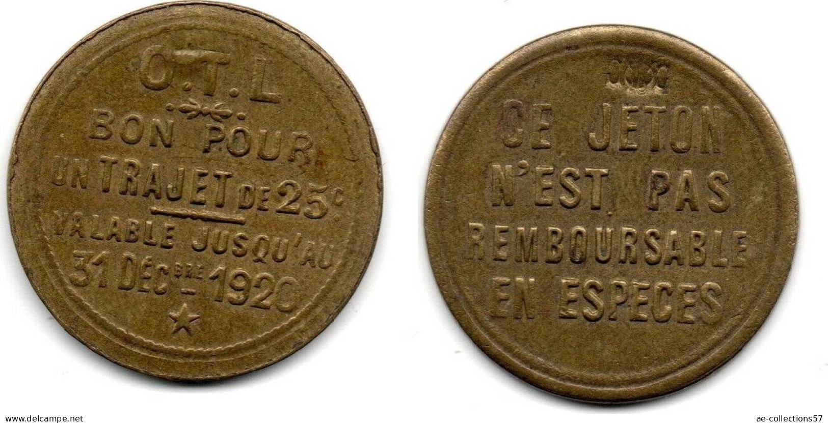 MA 31587 / OTL 25 Centimes TTB+ - Professionnels / De Société