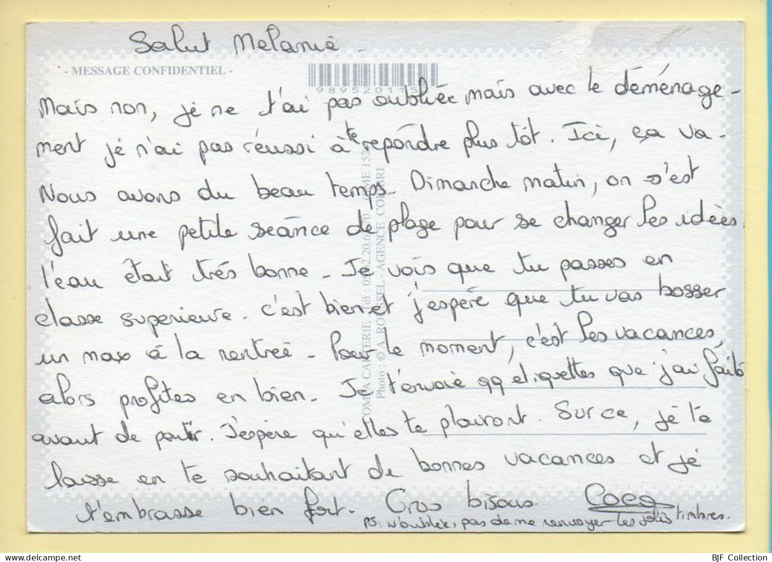 Animaux : Dauphins / 2 Dauphins / Mille Bisous !!! (voir Scan Recto/verso) - Delfines