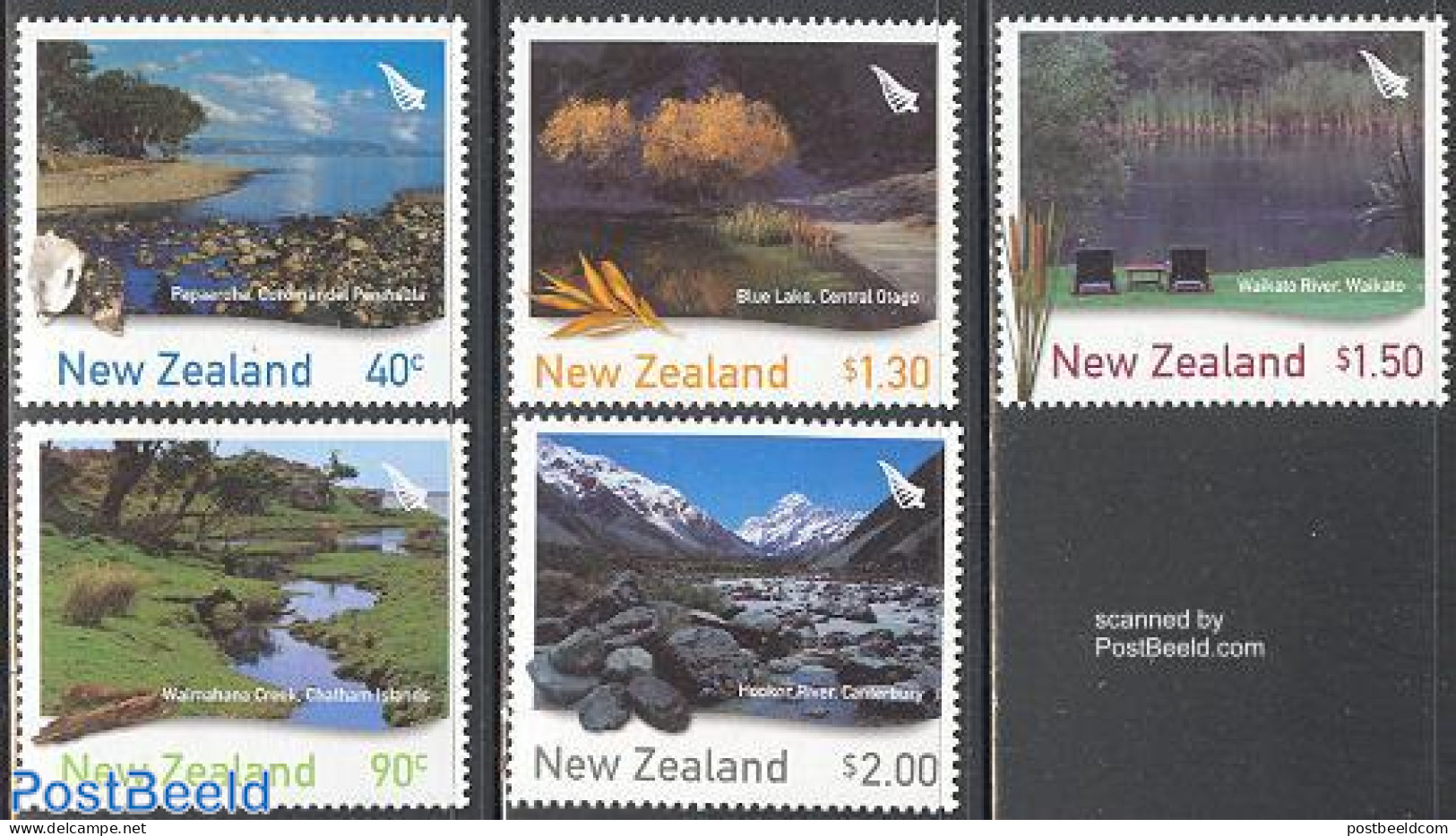 New Zealand 2003 Landscapes 5v, Mint NH, History - Nature - Sport - Various - Geology - Shells & Crustaceans - Trees &.. - Unused Stamps