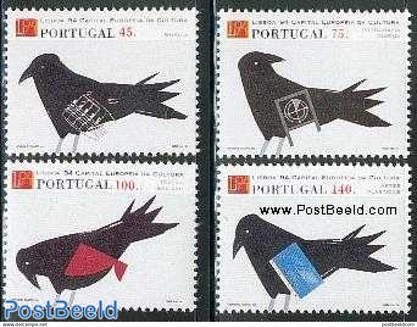 Portugal 1994 Lisbon European Cultural Capital 4v, Mint NH, History - Nature - Performance Art - Europa Hang-on Issues.. - Unused Stamps