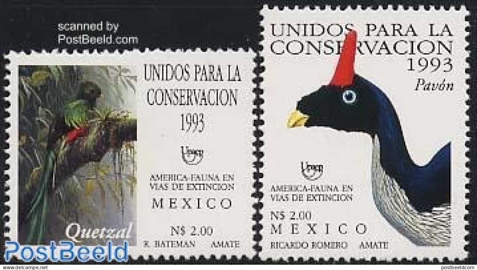 Mexico 1993 UPAEP, Birds 2v, Mint NH, Nature - Birds - U.P.A.E. - Mexico