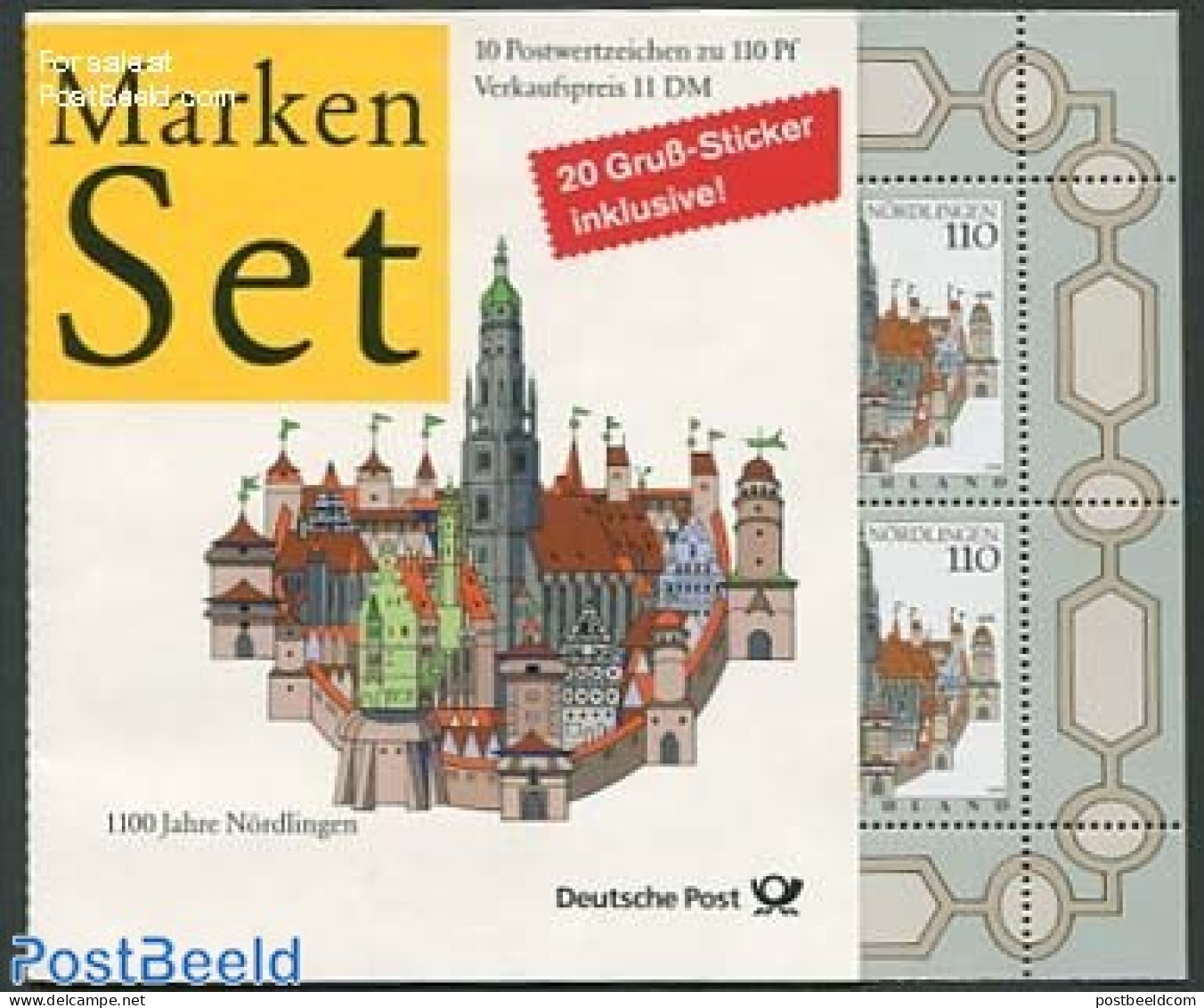 Germany, Federal Republic 1996 Nordlingen Booklet, Mint NH, Stamp Booklets - Art - Bridges And Tunnels - Castles & For.. - Unused Stamps
