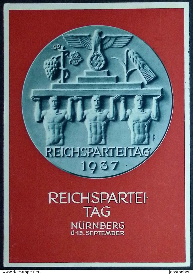 NÜRNBERG  Reichsparteitag 5 Festpostkarten  EF , MiF , GS  1935-1939 - Briefe U. Dokumente