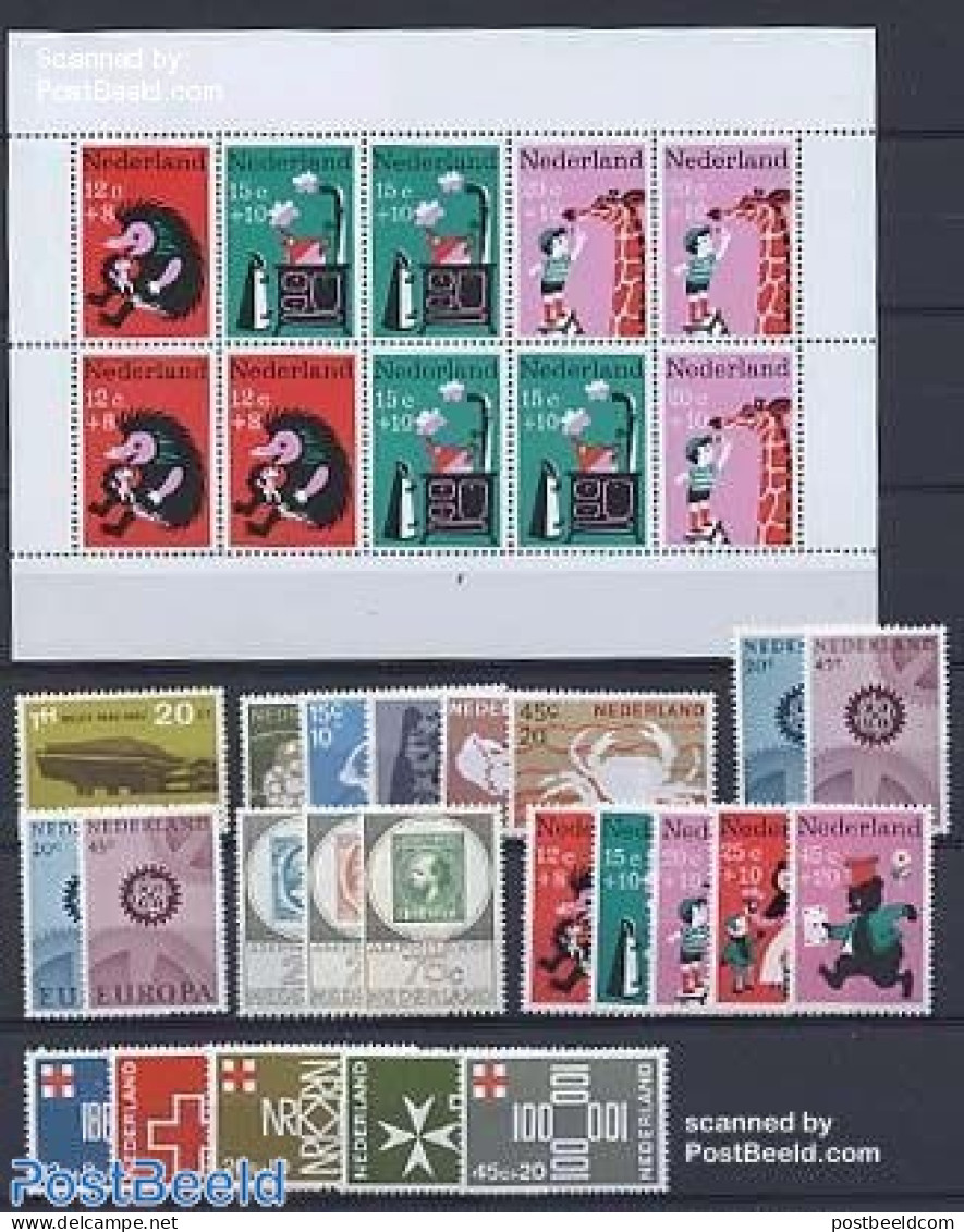 Netherlands 1967 Yearset 1967 (23v+1s/s), Mint NH, Various - Yearsets (by Country) - Ungebraucht
