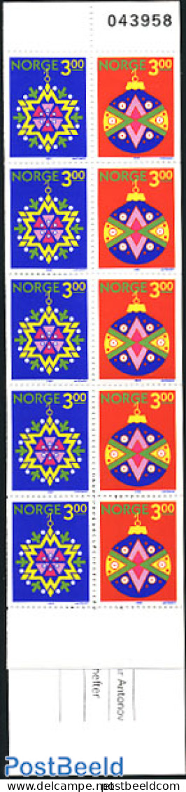 Norway 1989 Christmas Booklet, Mint NH, Religion - Christmas - Stamp Booklets - Ungebraucht