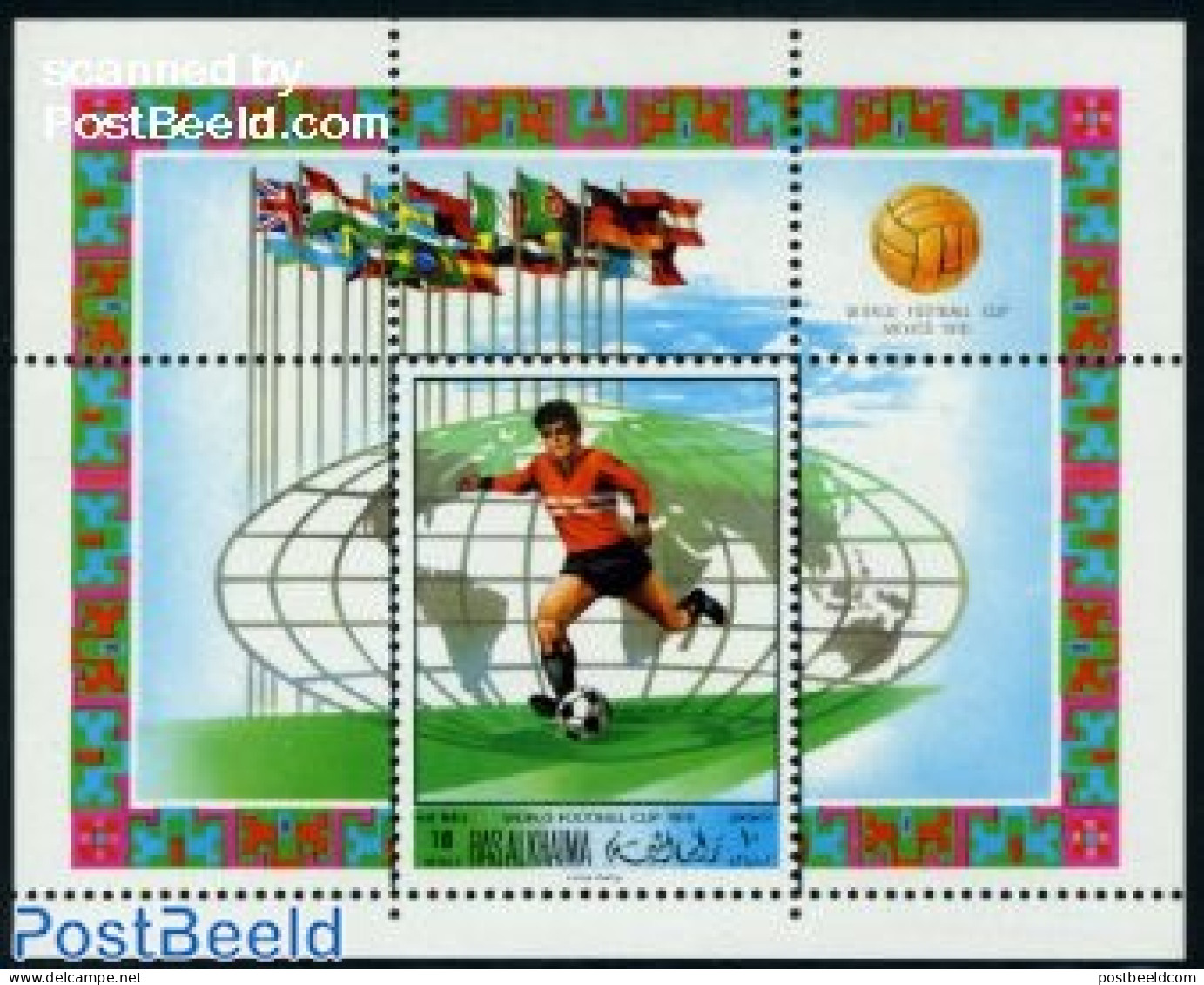 Ras Al-Khaimah 1970 World Cup Football Mexico S/s, Mint NH, Sport - Football - Ras Al-Khaimah