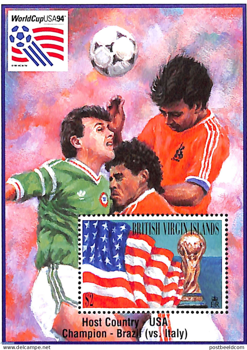 Virgin Islands 1994 World Cup Football S/s, Mint NH, Sport - Football - Iles Vièrges Britanniques