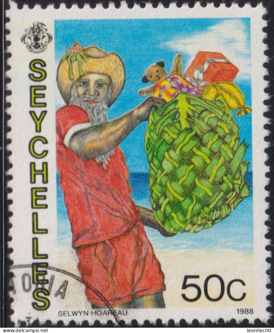 1988 Seychellen ° Mi:SC 680, Sn:SC 657, Yt:SC 669, Sg:SC 709, Christmas, Weihnachten - Seychellen (1976-...)