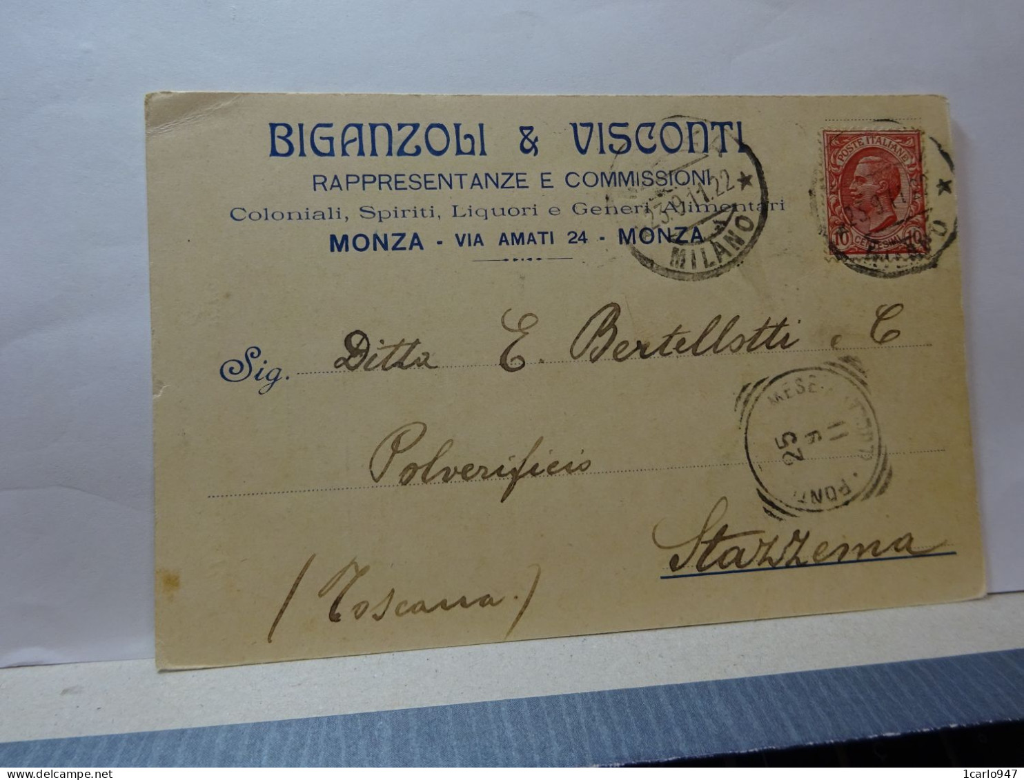 MONZA   ---    BIGANZOLI  & VISCONTI -- RAPPRESENTANZE - Monza