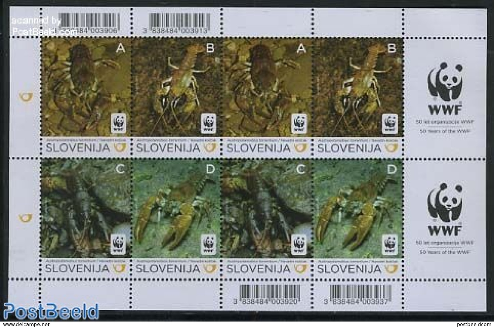 Slovenia 2011 WWF, Lobster M/s, Mint NH, Nature - Animals (others & Mixed) - World Wildlife Fund (WWF) - Crabs And Lob.. - Slovenia