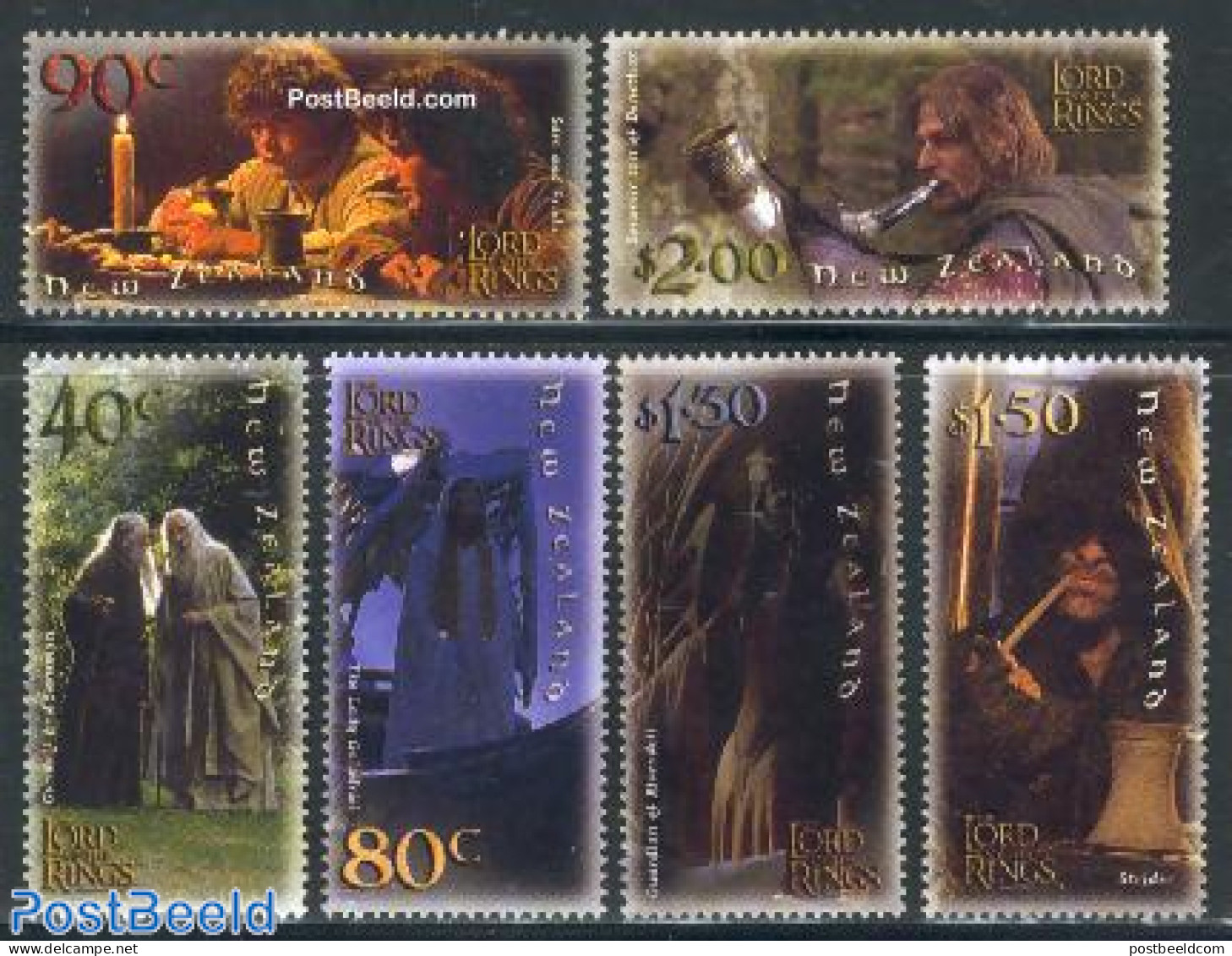New Zealand 2001 Lord Of The Rings 6v, Mint NH, Transport - Ships And Boats - Art - Photography - Science Fiction - Ongebruikt