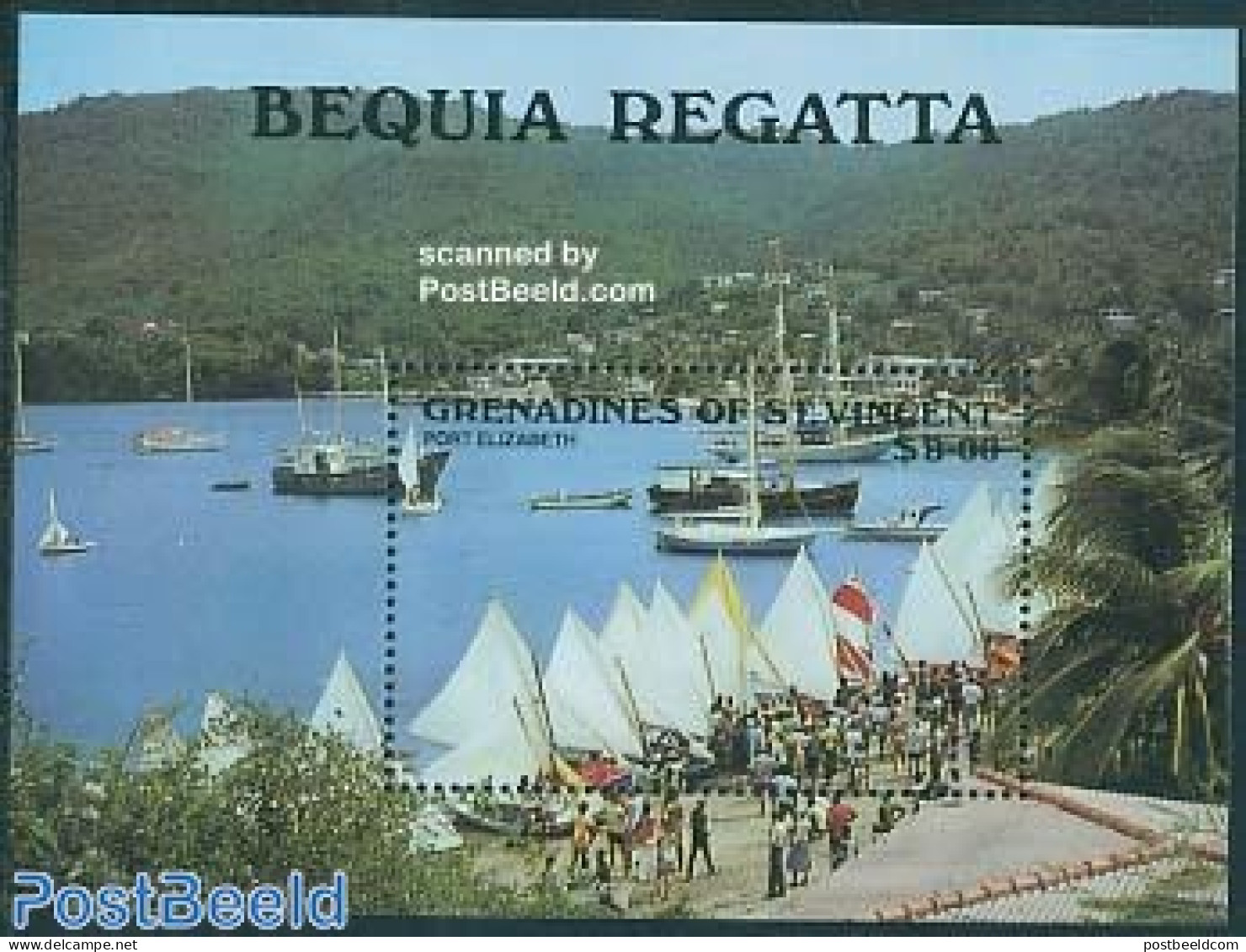 Saint Vincent & The Grenadines 1988 Bequia Regatta S/s, Mint NH, Sport - Transport - Sailing - Ships And Boats - Vela