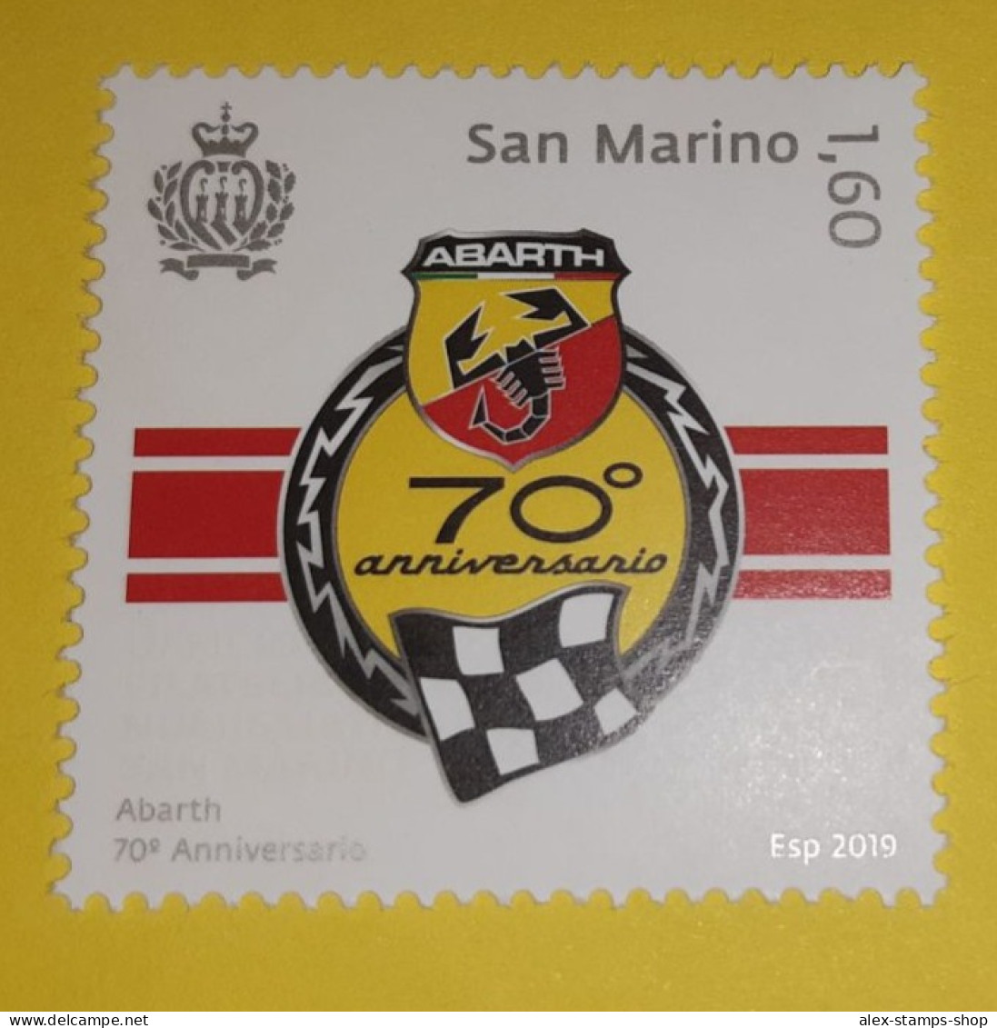 SAN MARINO 2019 Francobollo 70° Anniversario ABARTH - Unused Stamps
