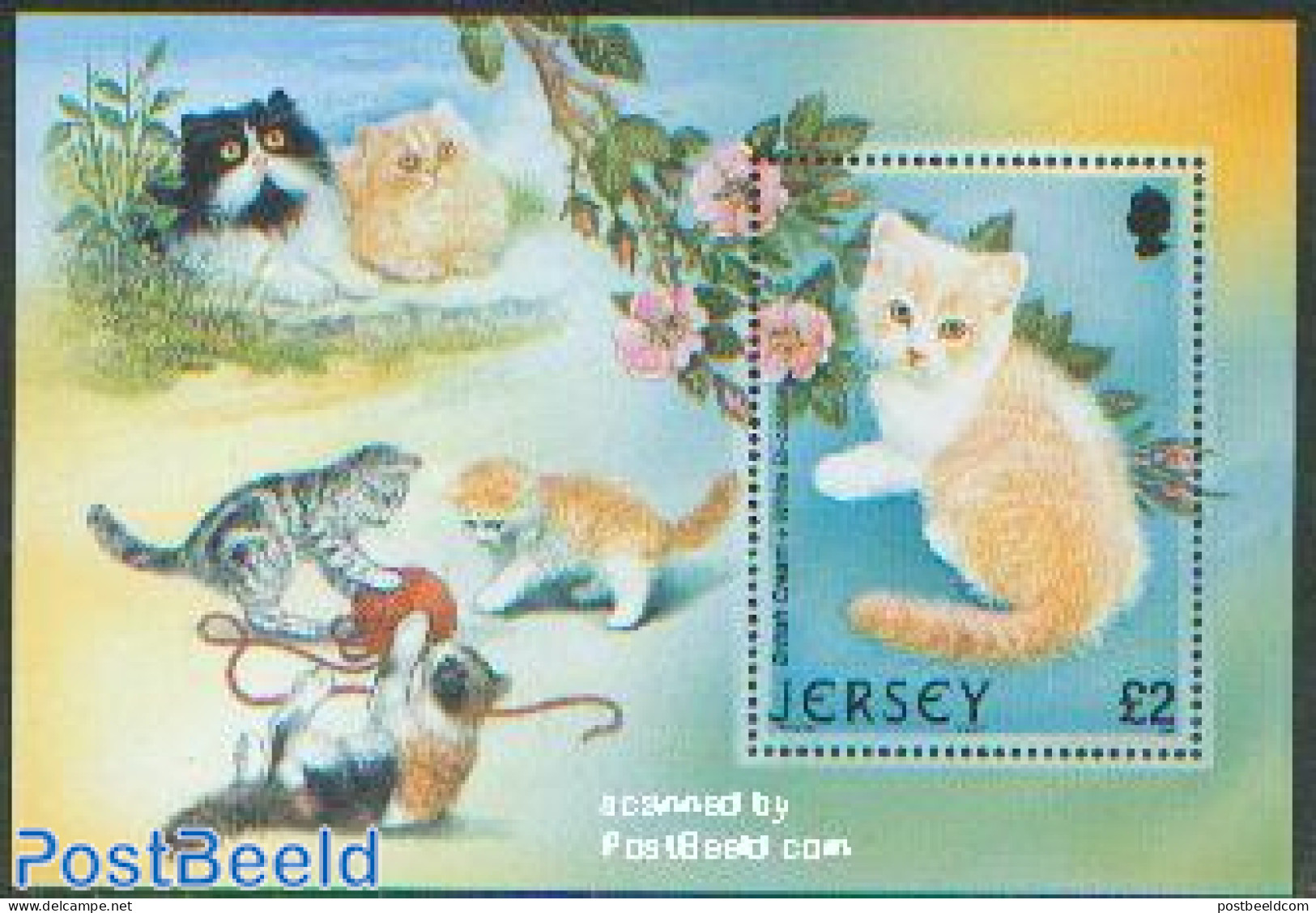 Jersey 2002 Cats S/s, Mint NH, Nature - Cats - Jersey