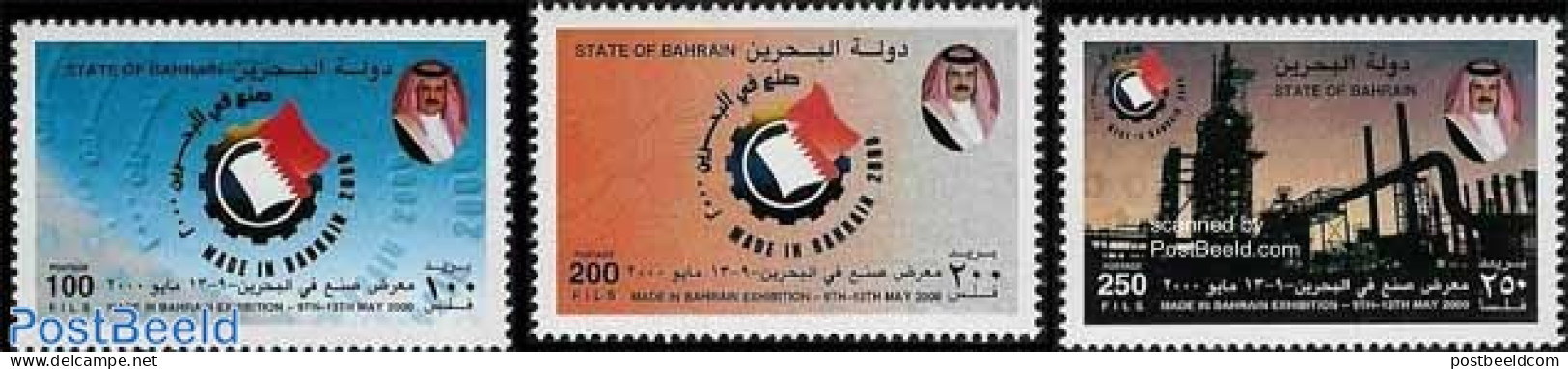 Bahrain 2000 Industry 3v, Mint NH, Various - Industry - Usines & Industries