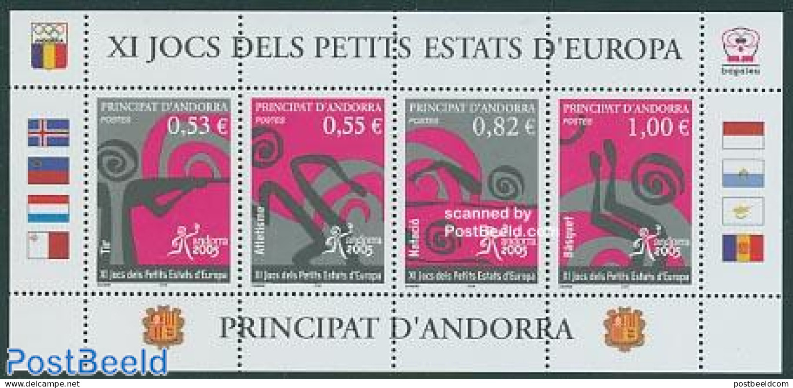 Andorra, French Post 2005 Small Country Games S/s, Mint NH, Sport - Sport (other And Mixed) - Neufs