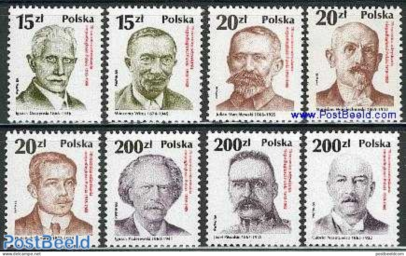 Poland 1988 Politicians 8v, Mint NH, History - Politicians - Ongebruikt