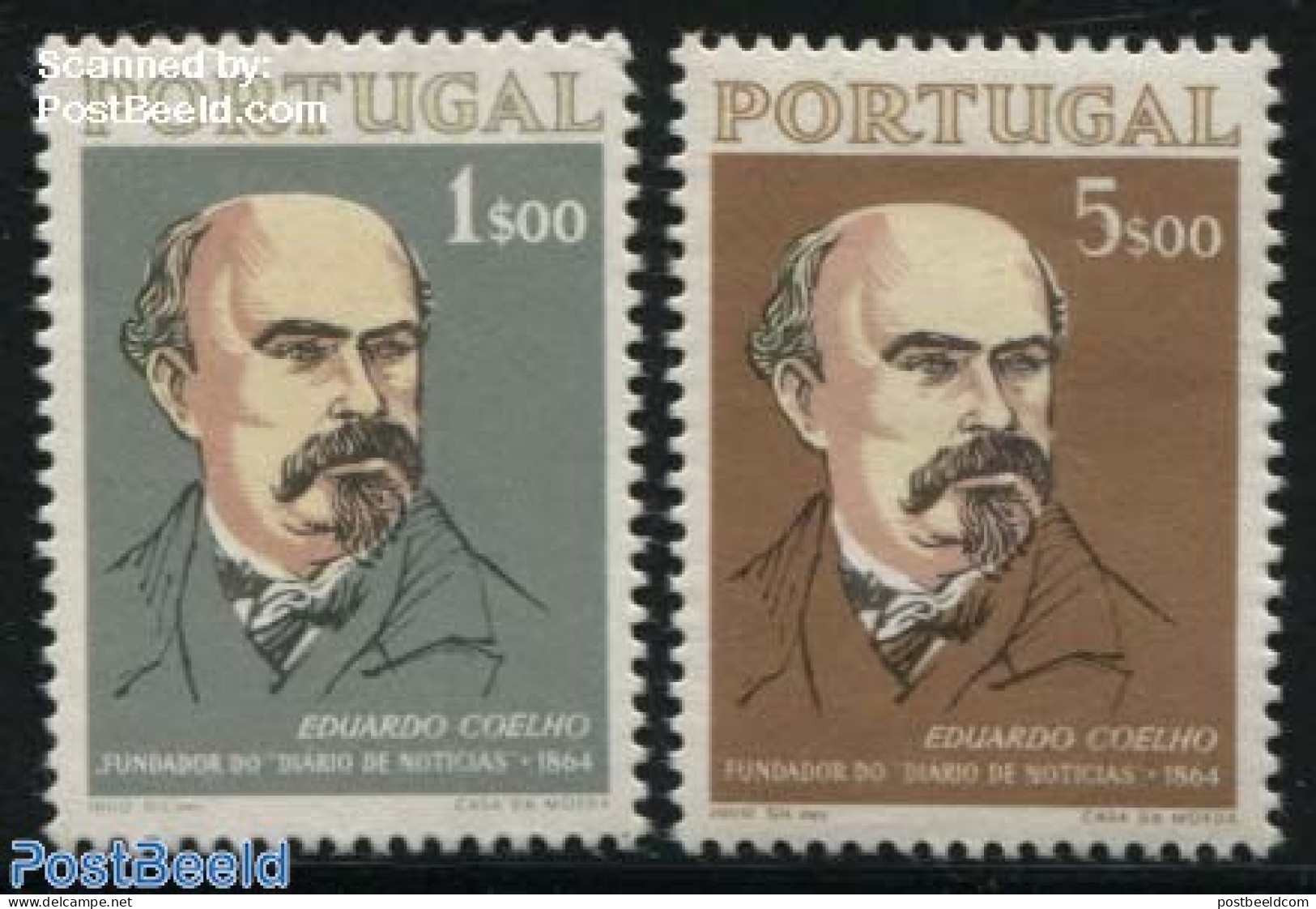 Portugal 1964 Diario De Noticias 2v, Mint NH, History - Newspapers & Journalism - Unused Stamps