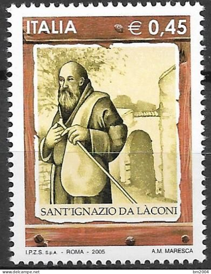 2005  Italien  Mi. 3033**MNH    Hl. Ignatius Von Láconi - 2001-10:  Nuovi