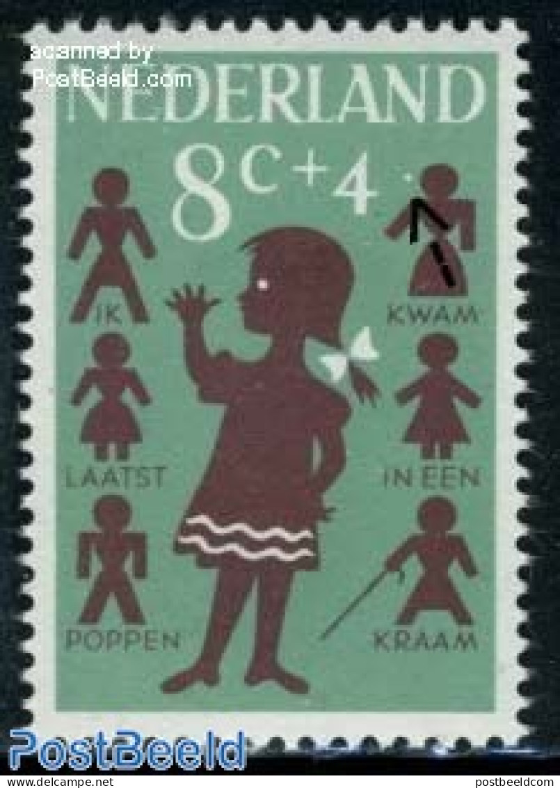 Netherlands 1963 Plate Flaw 8+4c, White Spot Left Of Upper R. Puppe, Mint NH, Performance Art - Various - Music - Erro.. - Unused Stamps