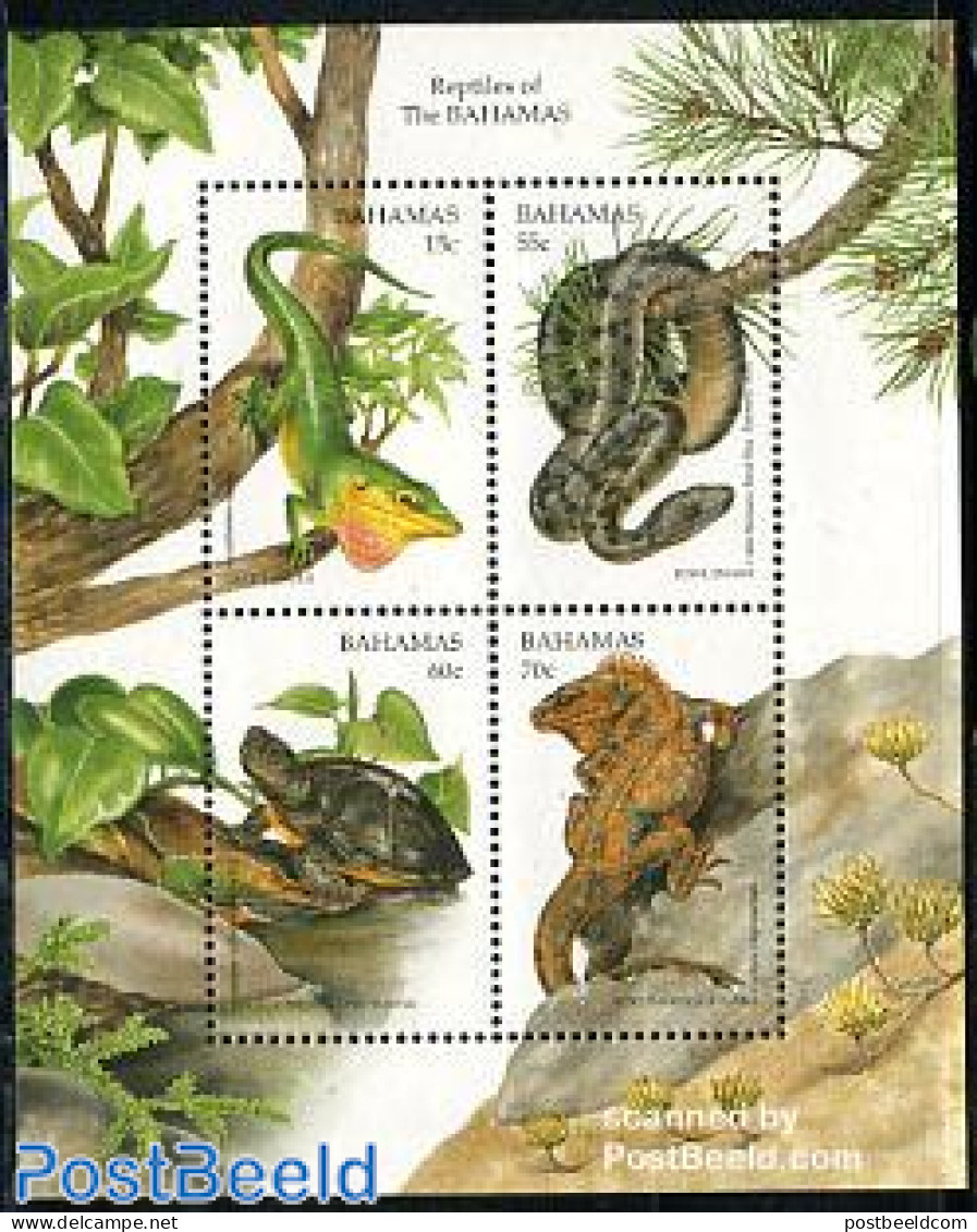 Bahamas 1996 Reptiles S/s, Mint NH, Nature - Reptiles - Snakes - Turtles - Autres & Non Classés