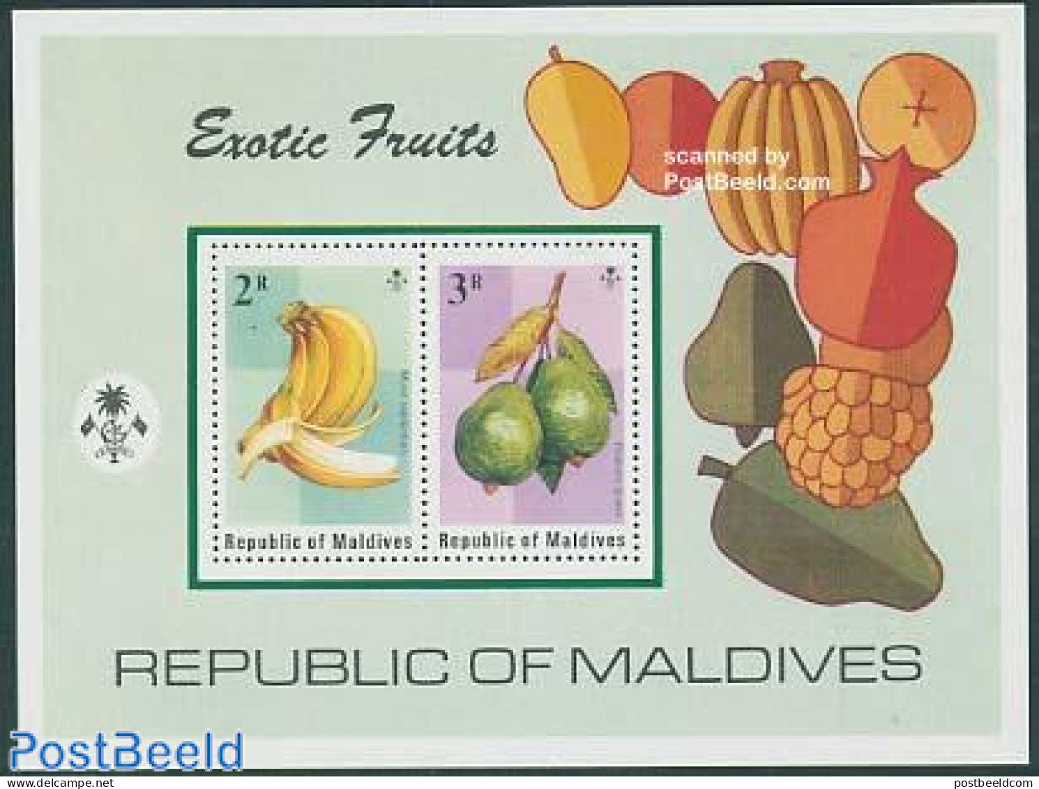 Maldives 1975 Fruits S/s, Mint NH, Health - Nature - Food & Drink - Fruit - Alimentation