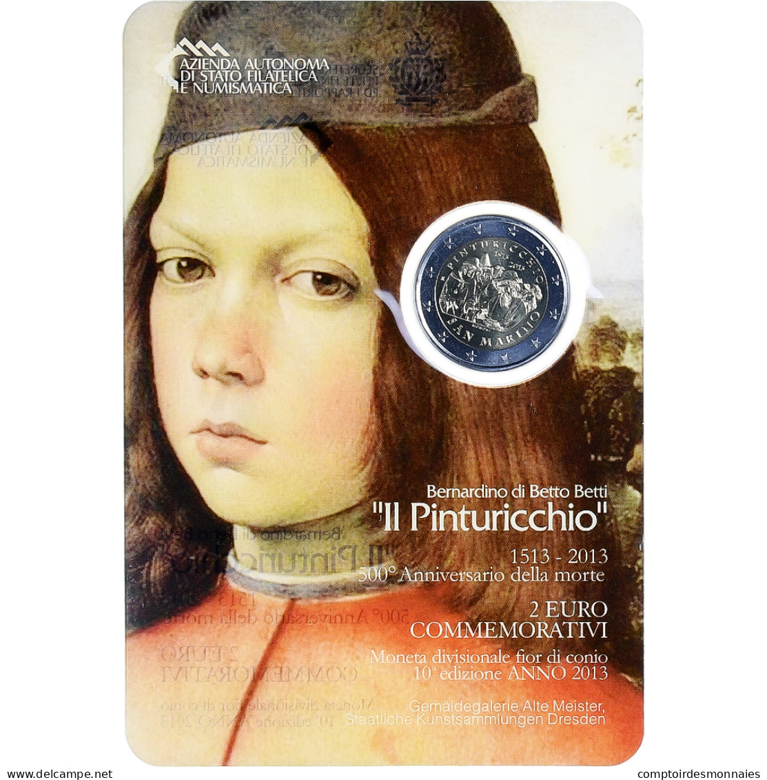 Saint Marin , 2 Euro, Il Pinturicchio, 2013, Rome, FDC, FDC, Bimétallique - San Marino