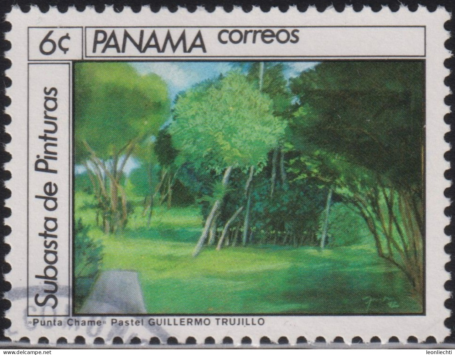 1983 Panama ° Mi:PA 1566, Sn:PA 646, Yt:PA 935, Sg:PA 1349, Punta Chame Landscape, By Guillermo Trujillo - Panamá