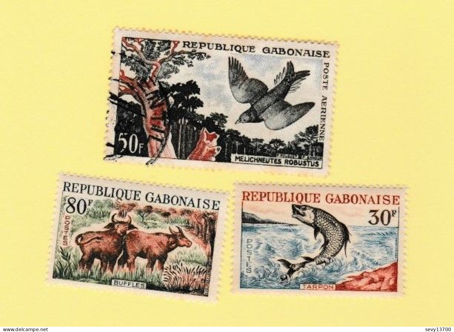 Gabon - 7 Timbres (6 Neufs) Napoléon, UNESCO ... - Gabón (1960-...)