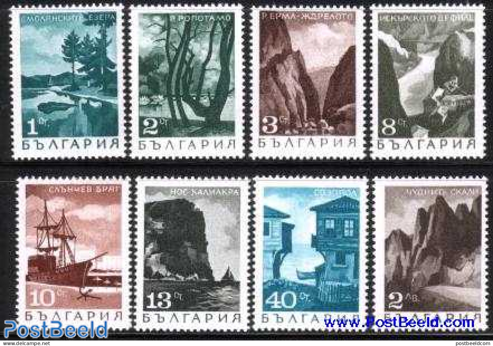 Bulgaria 1968 Landscapes 8v, Mint NH, Transport - Ships And Boats - Neufs
