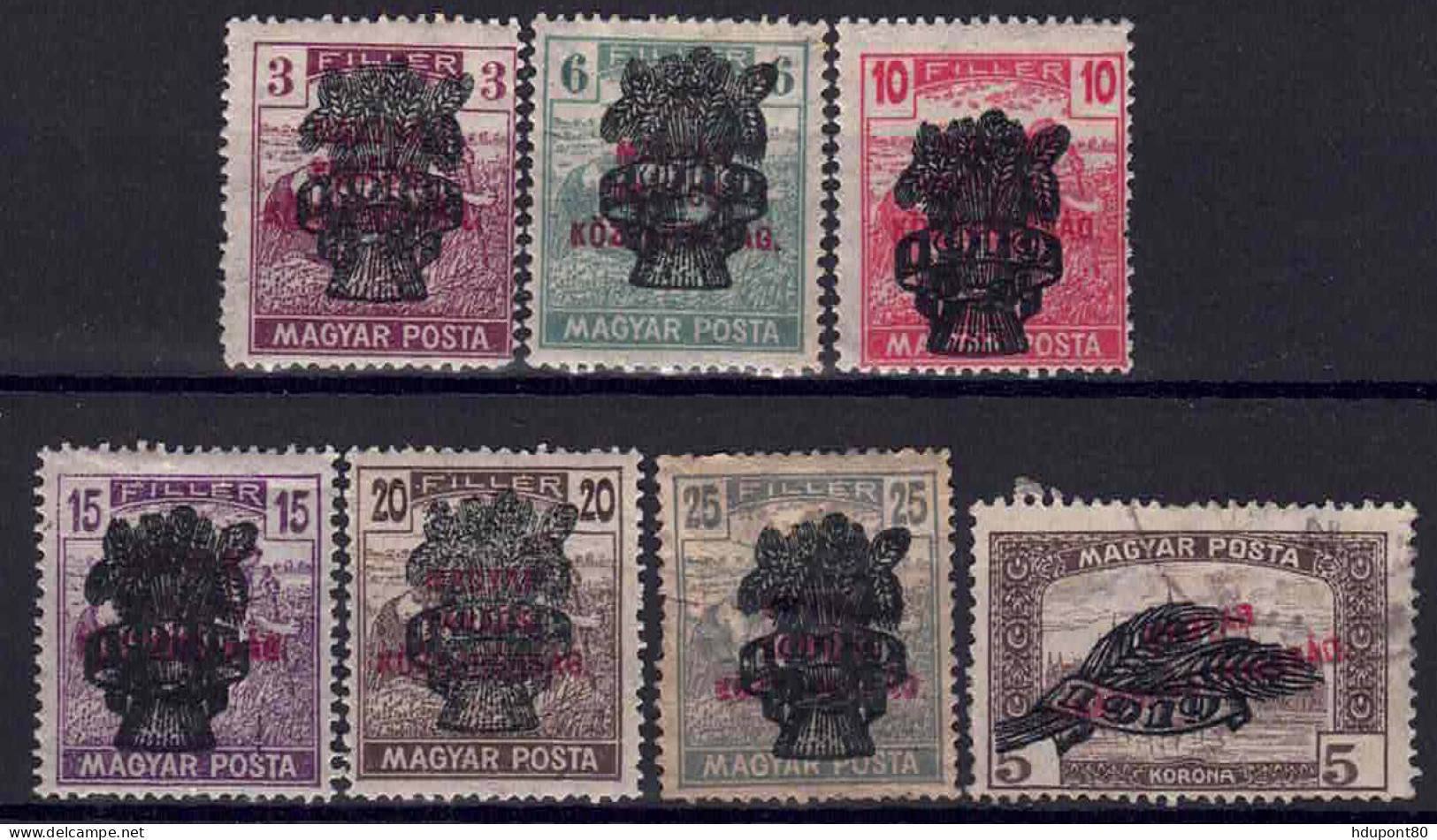 YT 265, 268 à 272, 282 - Used Stamps