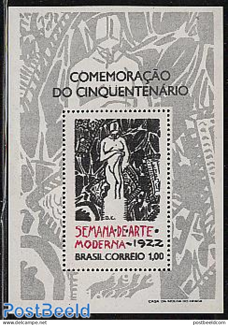 Brazil 1972 Modern Art Week S/s, Mint NH, Art - Modern Art (1850-present) - Paintings - Neufs