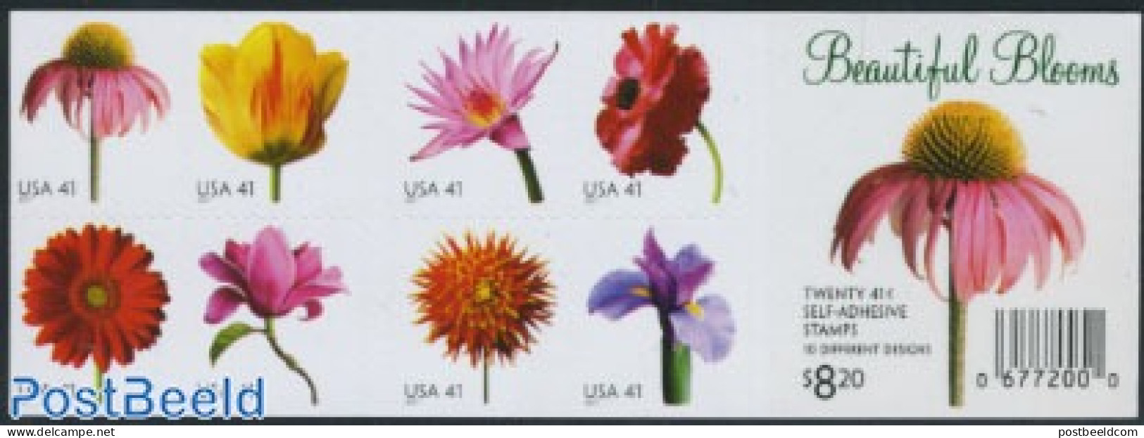United States Of America 2007 Flowers Booklet S-a (double Sided), Mint NH, Nature - Flowers & Plants - Stamp Booklets - Nuevos