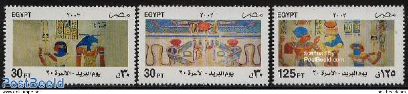 Egypt (Republic) 2003 Postal Day 3v, Mint NH, Post - Ongebruikt