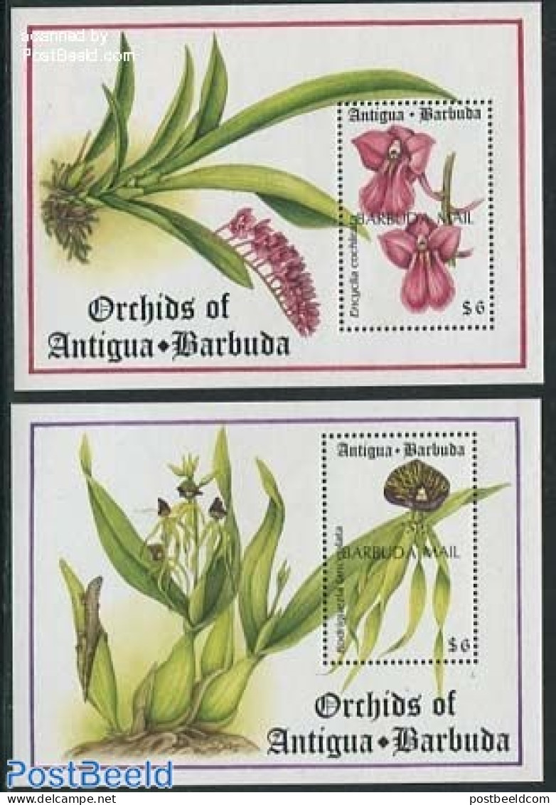 Barbuda 1994 Orchids 2 S/s, Mint NH, Nature - Flowers & Plants - Orchids - Barbuda (...-1981)