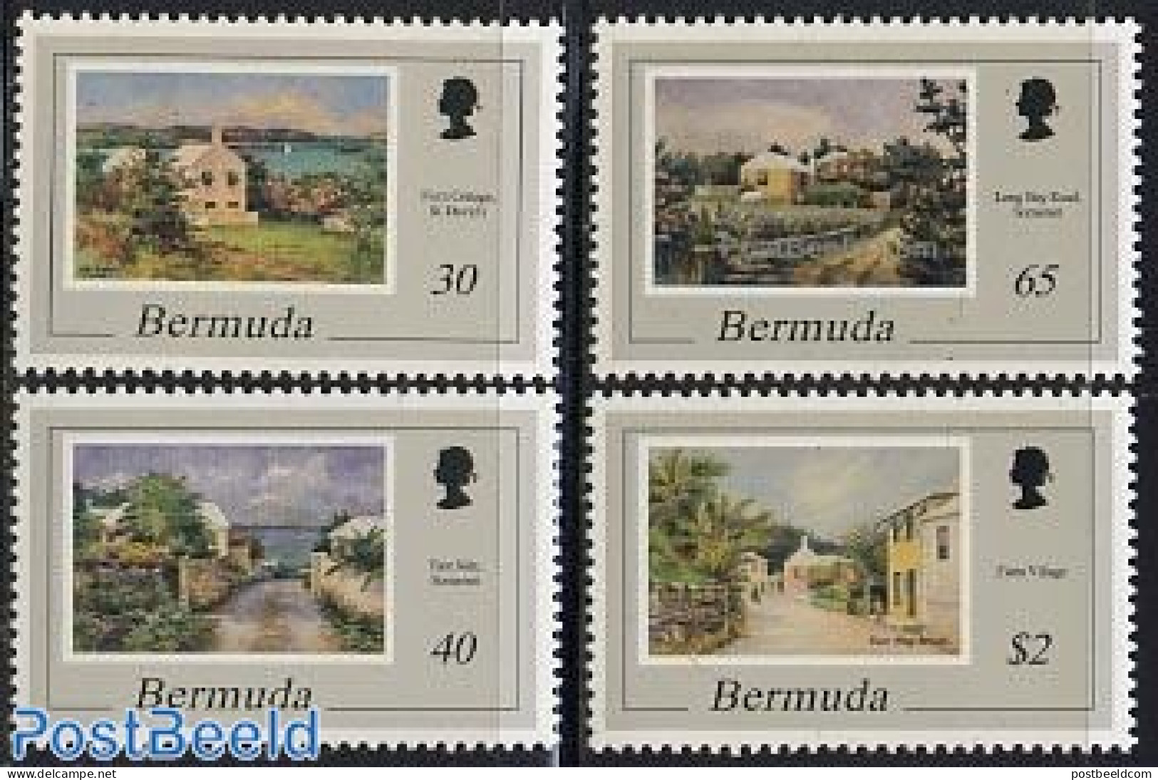 Bermuda 1998 Landscape Paintings 4v, Mint NH, Art - Paintings - Bermudes