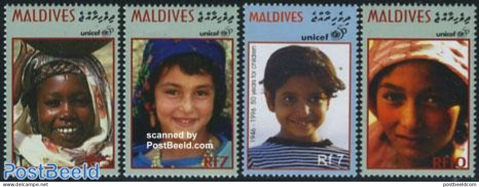 Maldives 1996 UNICEF 4v, Mint NH, History - Unicef - Maldivas (1965-...)