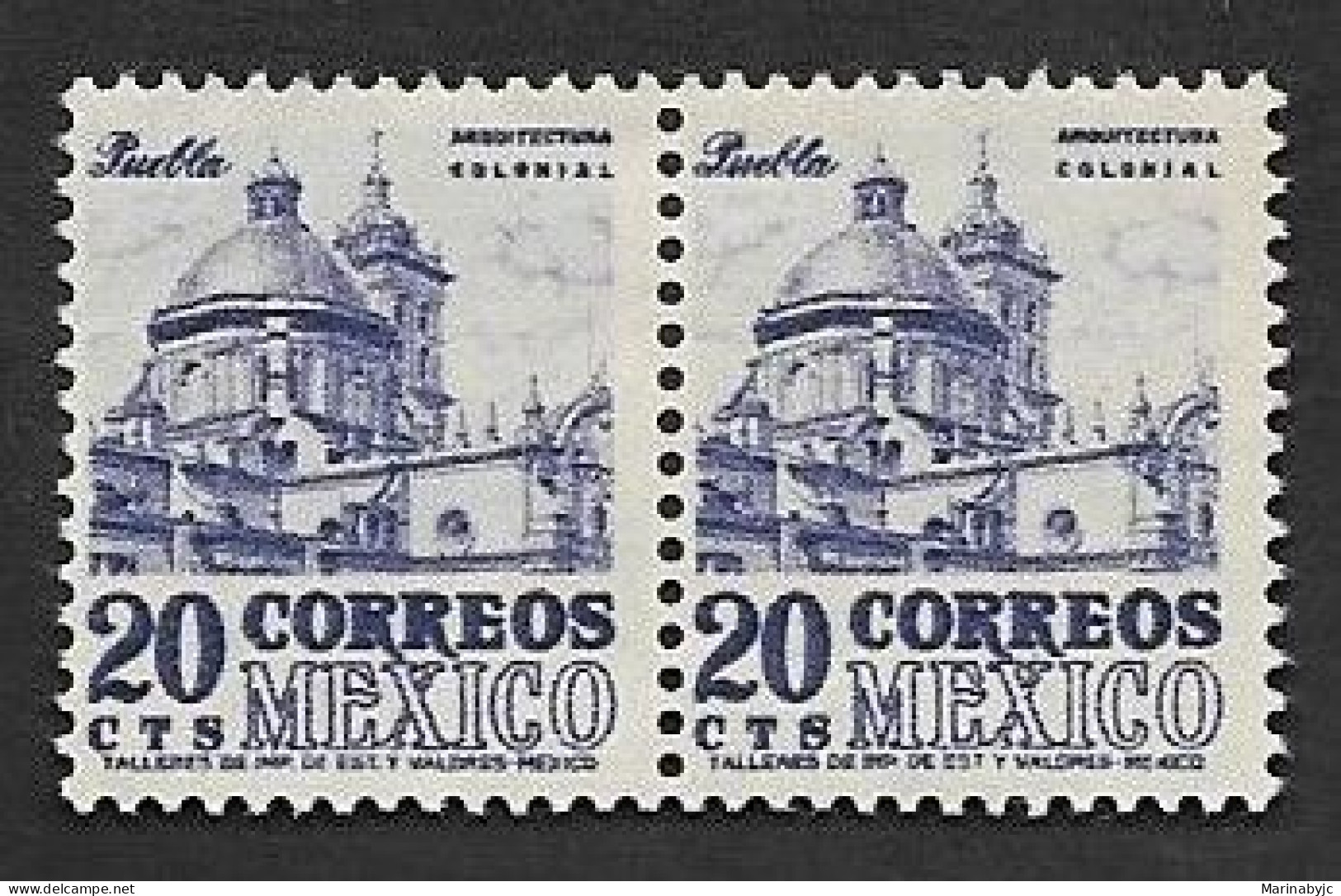 SE)1973 MEXICO, COLONIAL ARCHITECTURE, PUEBLA CATHEDRAL 20C SCT946, B/2 MNH - Mexico