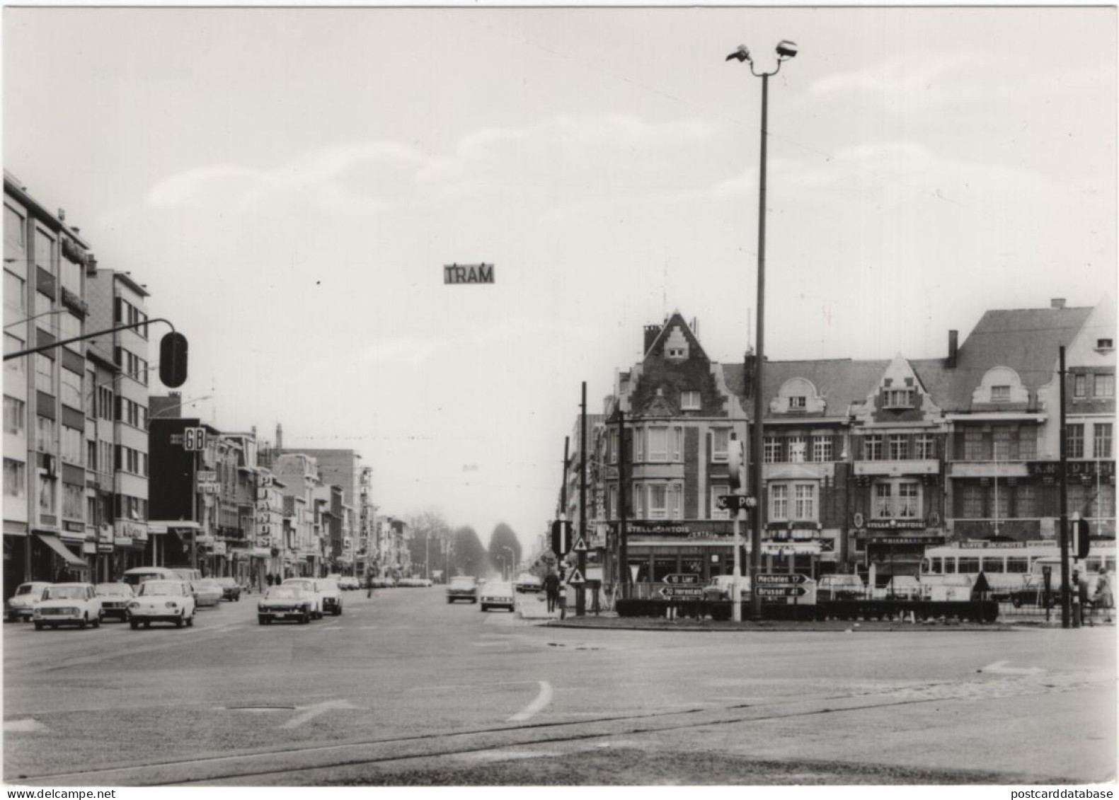 Mortsel - Statielei - Liersesteenweg - & Old Cars, Tram - Mortsel