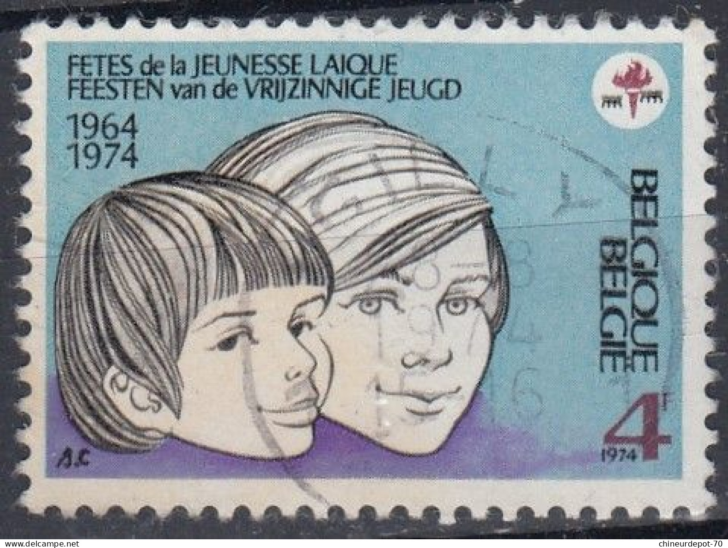 FETES De La JEUNESSE LAIQUE FEESTEN Van De VRIJZINNIGE JEUGD Cachet Gilly - Oblitérés