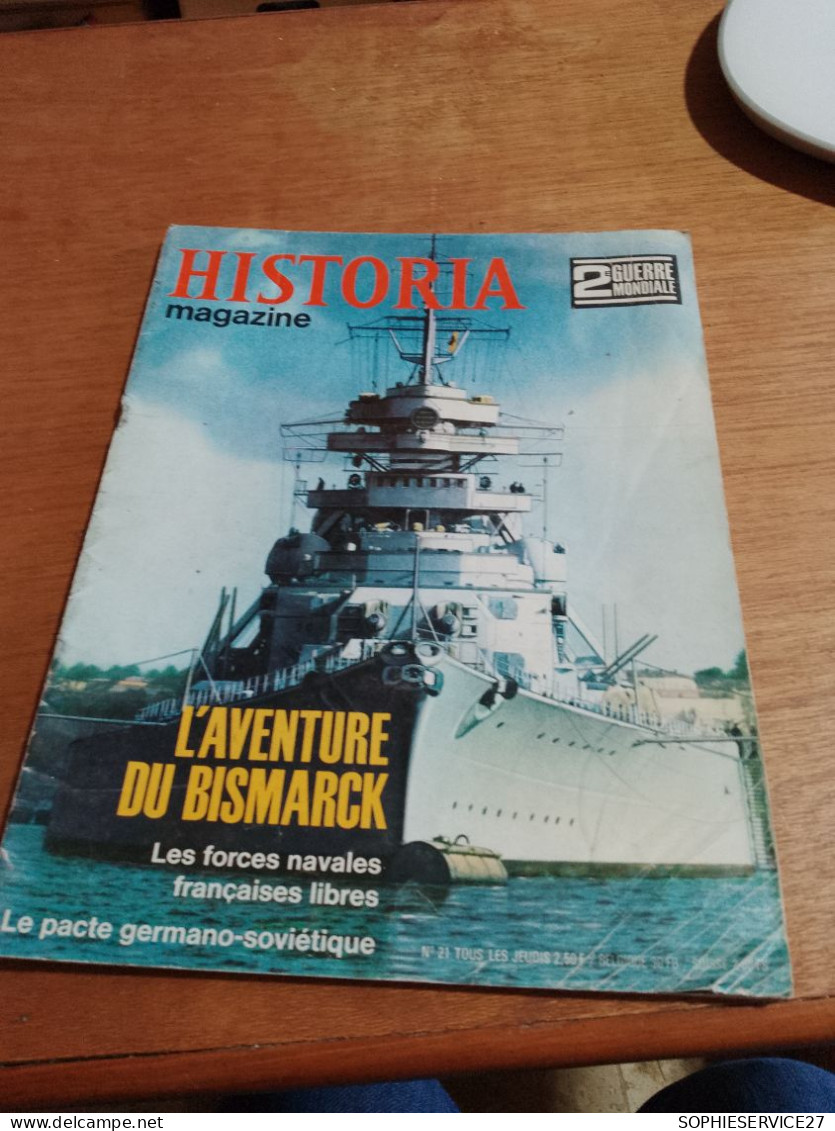 153 //  HISTORIA MAGAZINE / L'AVENTURE DU BISMARCK / LES FORCES NAVALES FRANCAISES LIBRES  / - Histoire