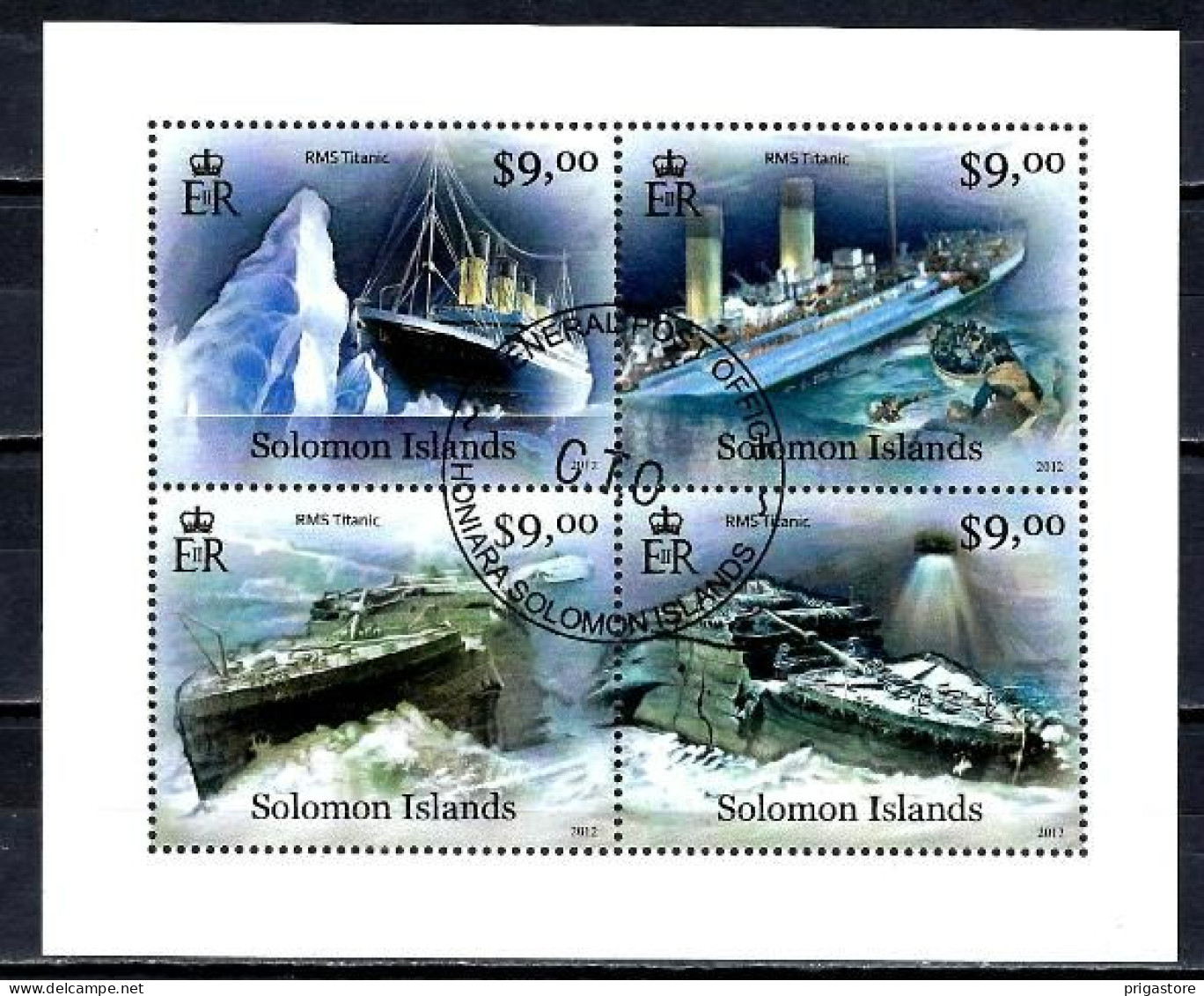 Salomon 2012 Bateaux Titanic (127) Yvert N° Non Répertorié Oblitérés Used - Islas Salomón (1978-...)