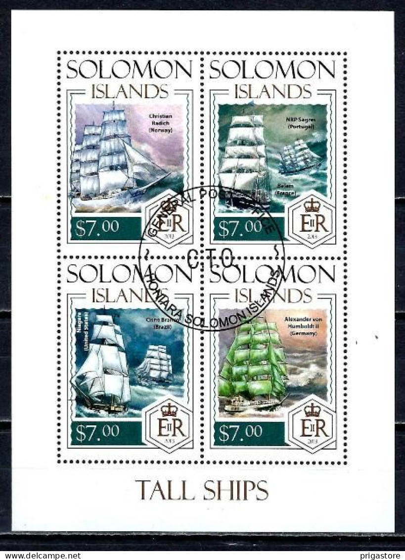 Salomon 2014 Bateaux Voiliers (129) Yvert N° 2040 à 2043 Oblitérés Used - Solomon Islands (1978-...)