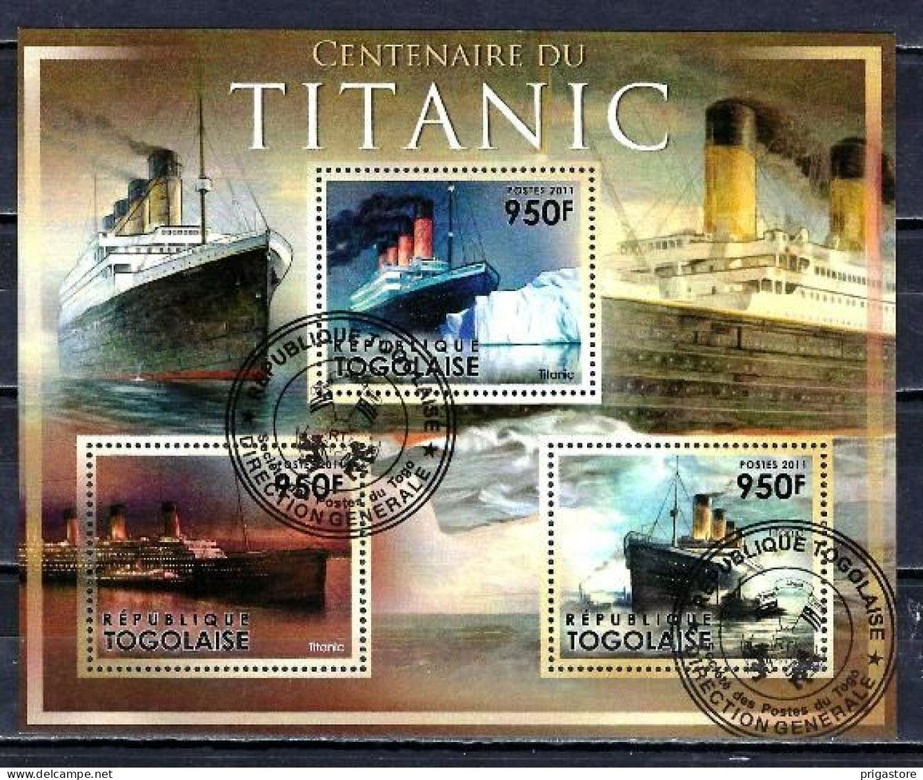 Togo 2011 Bateaux Titanic (132) Yvert N° 2776 à 2778 Oblitérés Used - Togo (1960-...)
