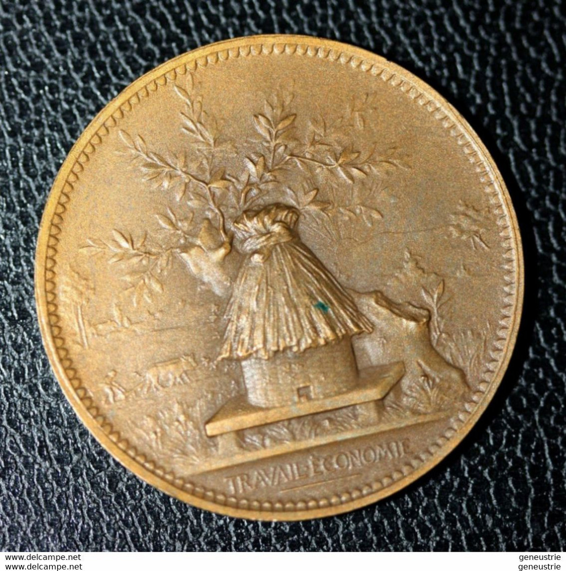 Jeton Banque 1894 "Caisse D'Epargne Et De Prévoyance De Paris - Fondé En 1818" Ruche - Abeille - Professionali / Di Società