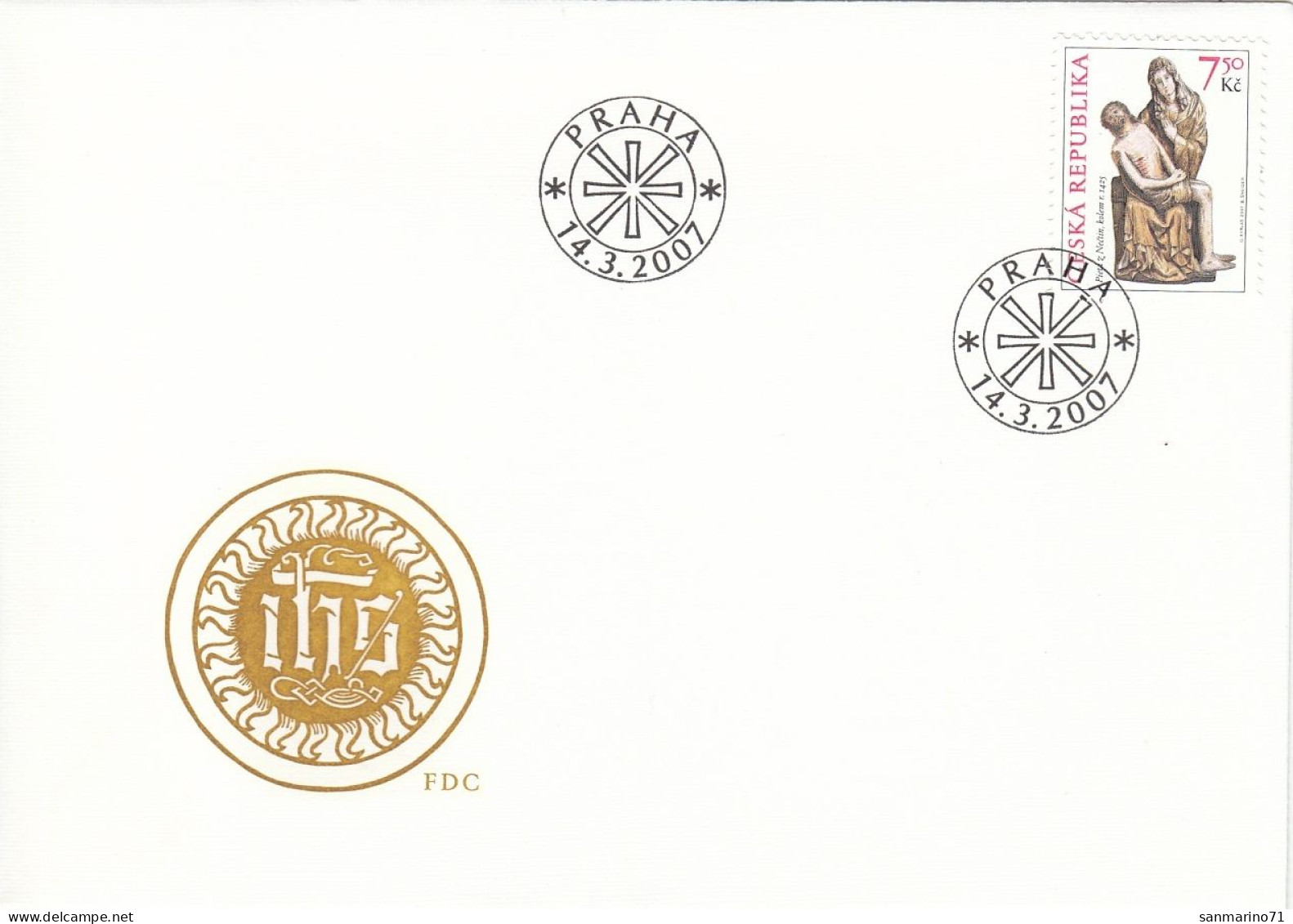 FDC CZECH REPUBLIC 506,Easter 2007 - FDC